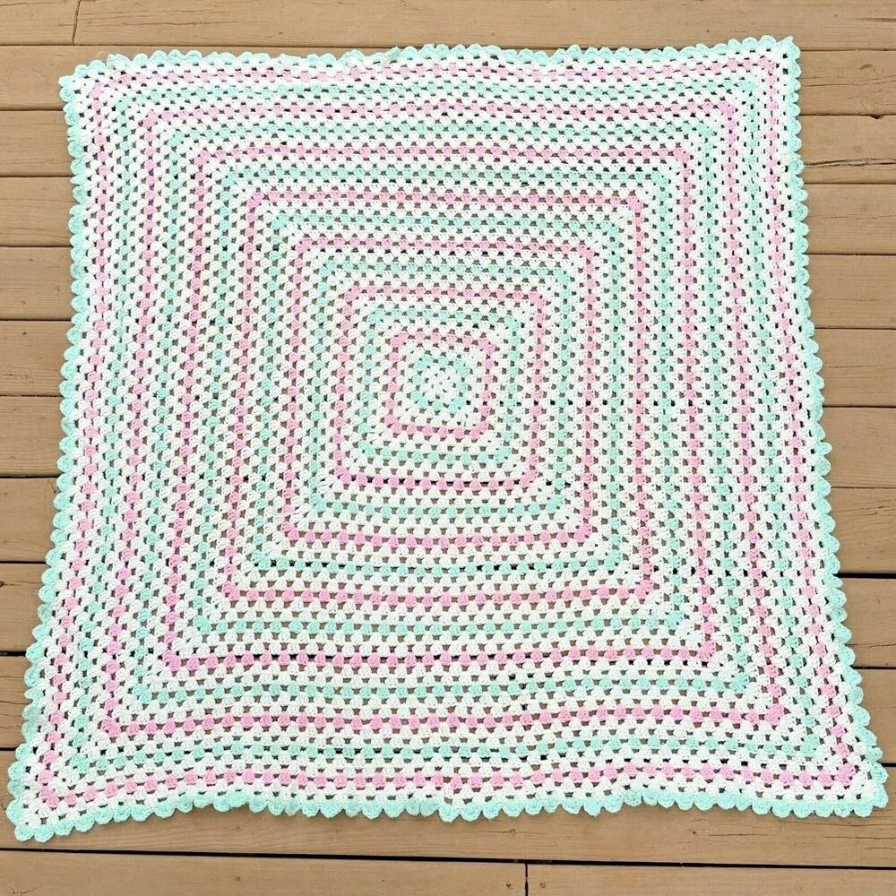 Hand Crocheted Baby Blanket 56